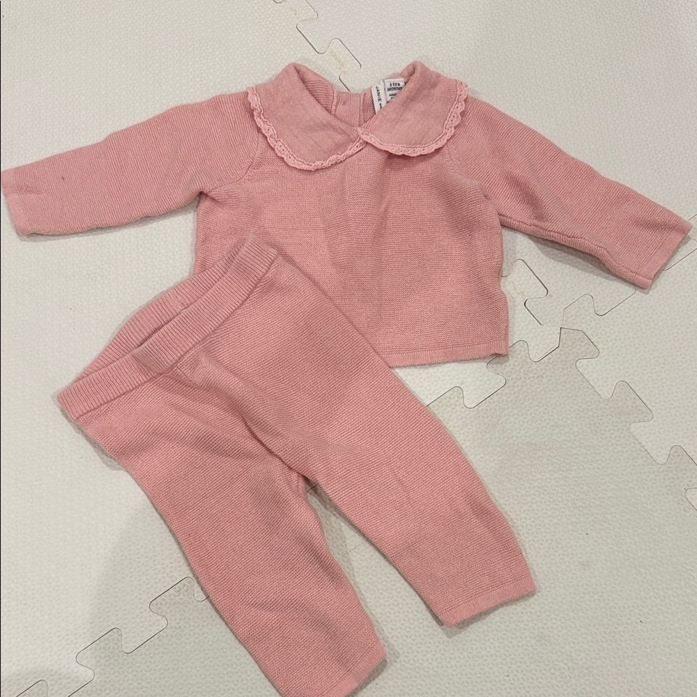 Janie and Jack Pink Kids Matching Set